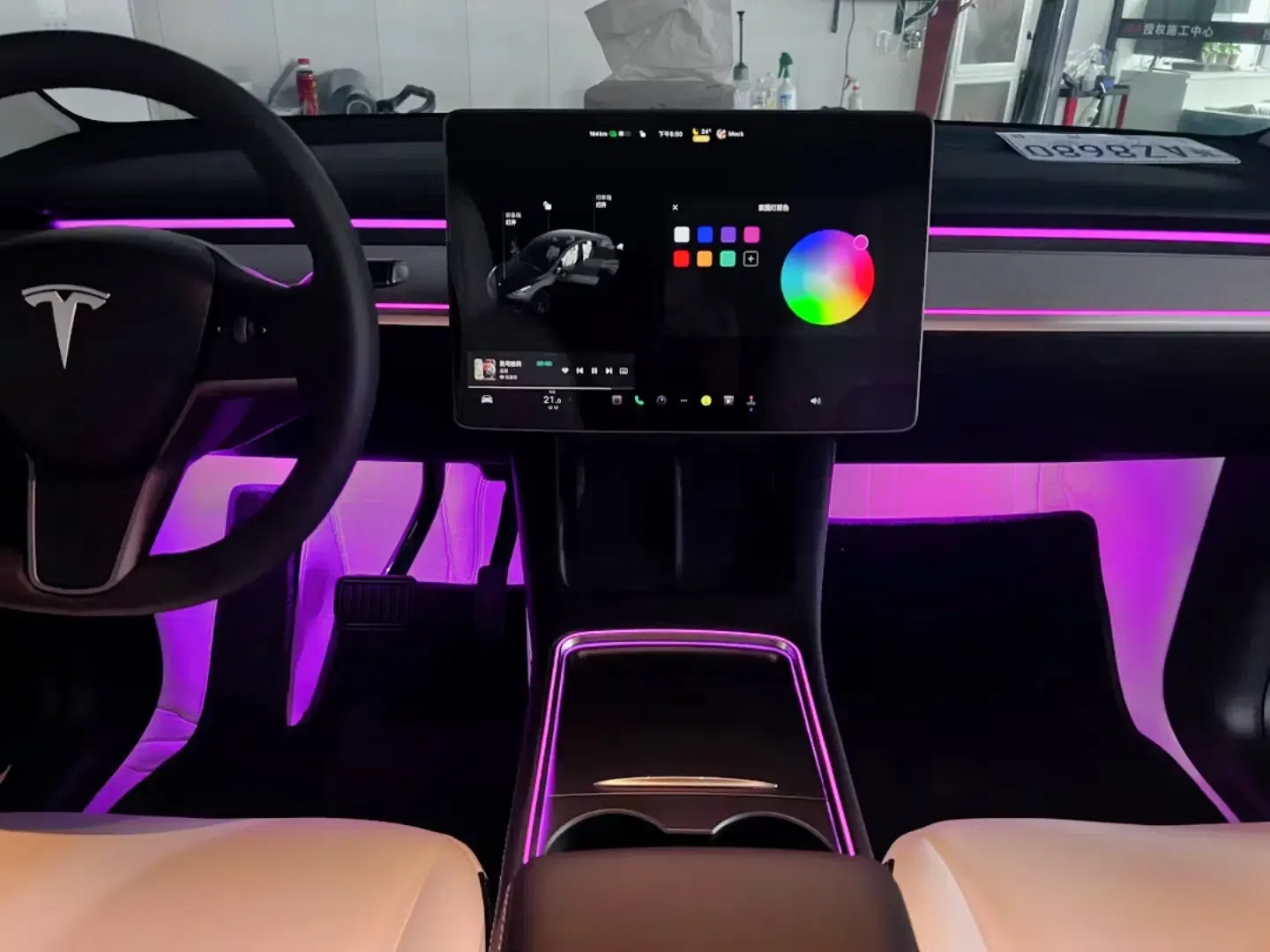 宁波全部包安装 镭雕氛围灯2000 电吸门 电把手300_model 3社区_易车