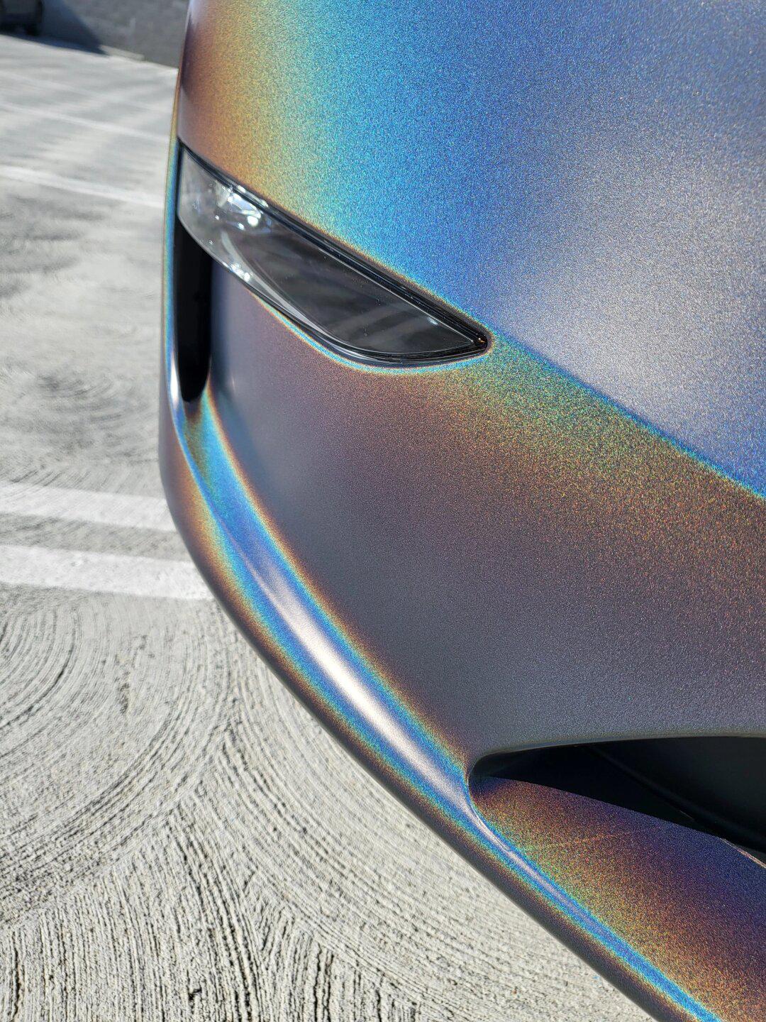 特斯拉model y 变色龙改色膜太帅啦