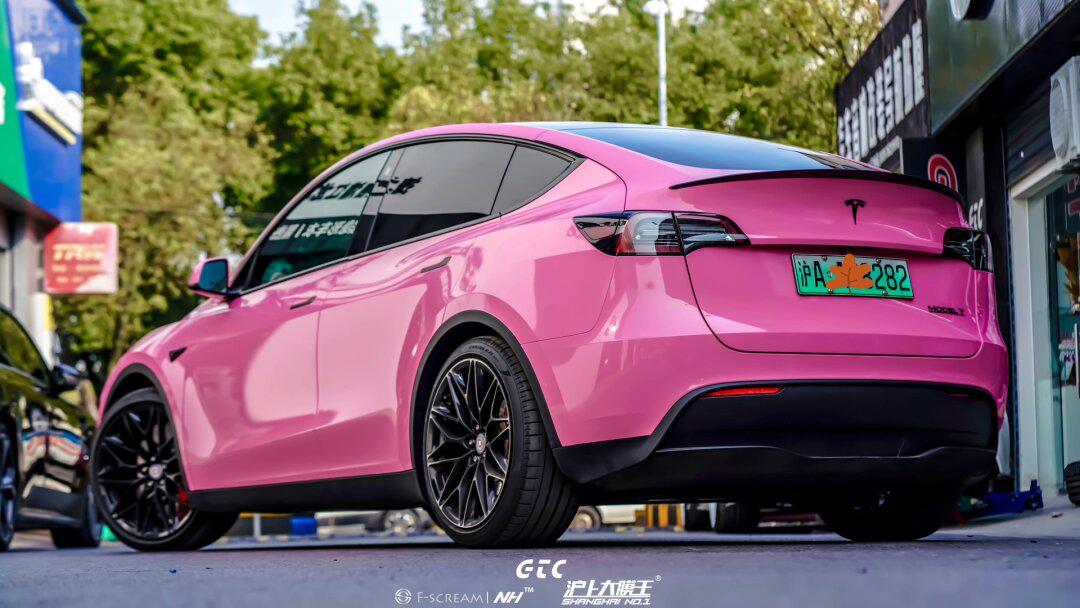 特斯拉modely-高亮粉