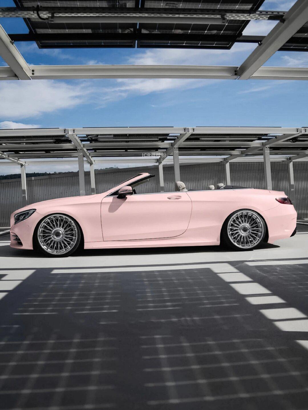 奔驰改粉色也太太太美了叭!9595