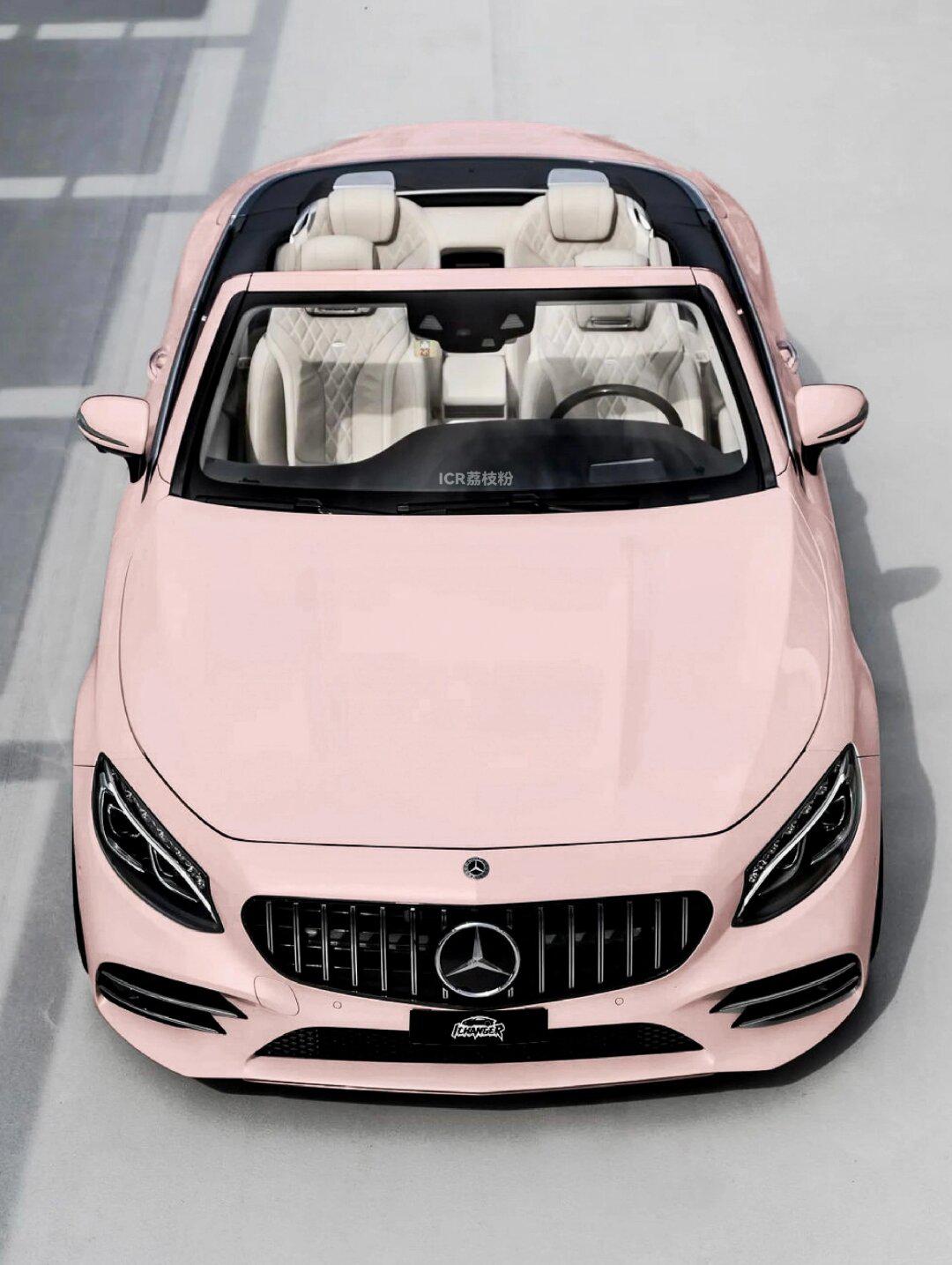 奔驰改粉色也太太太美了叭!9595