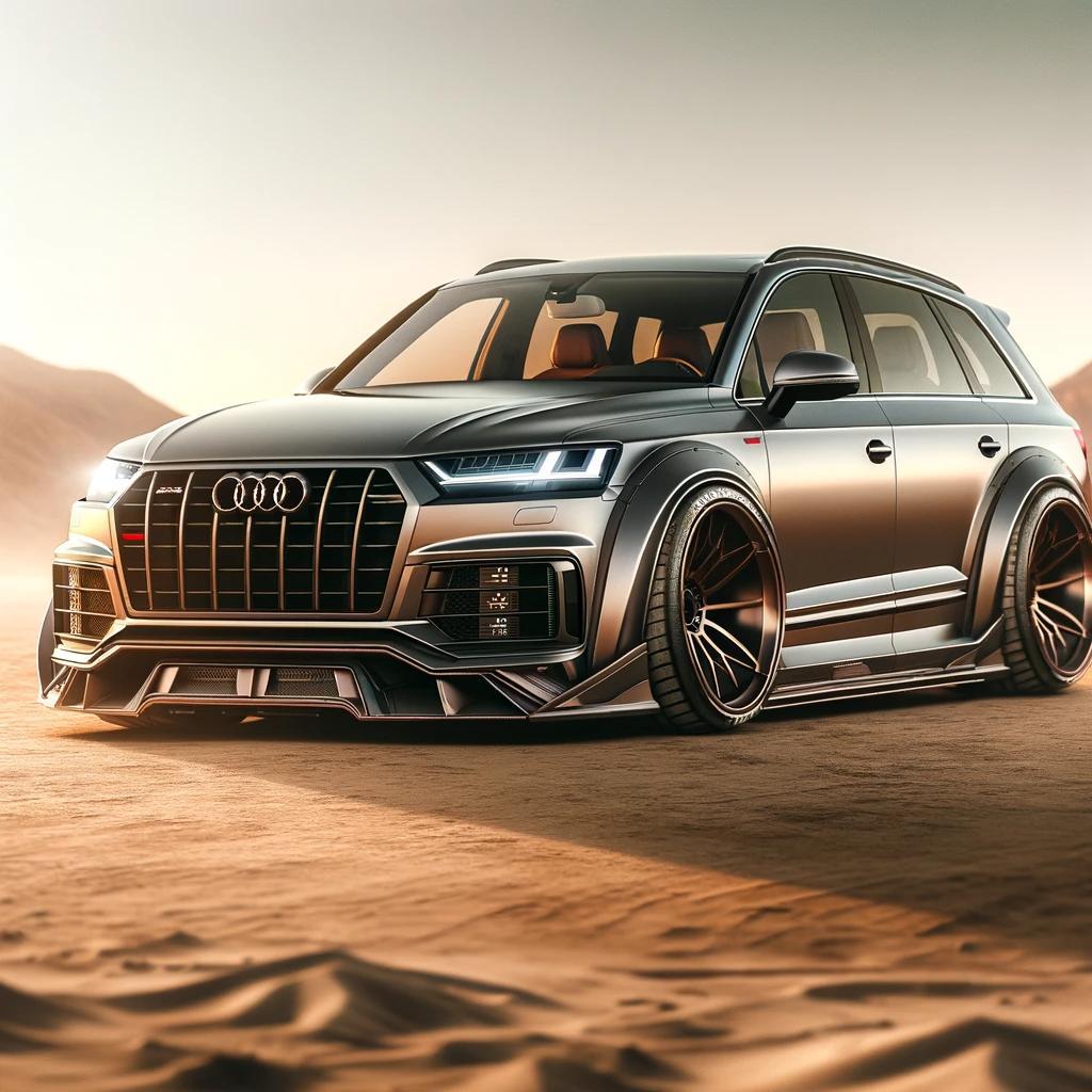 最新奥迪 q7 的高度逼真和现代演绎,采用低姿态定制,打造时尚,强大的