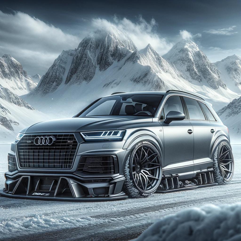 最新奥迪 q7 的高度逼真和现代演绎,采用低姿态定制,打造时尚,强大的