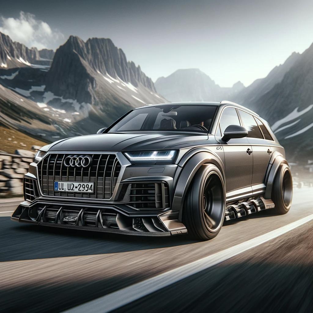 最新奥迪 q7 的高度逼真和现代演绎,采用低姿态定制,打造时尚,强大的