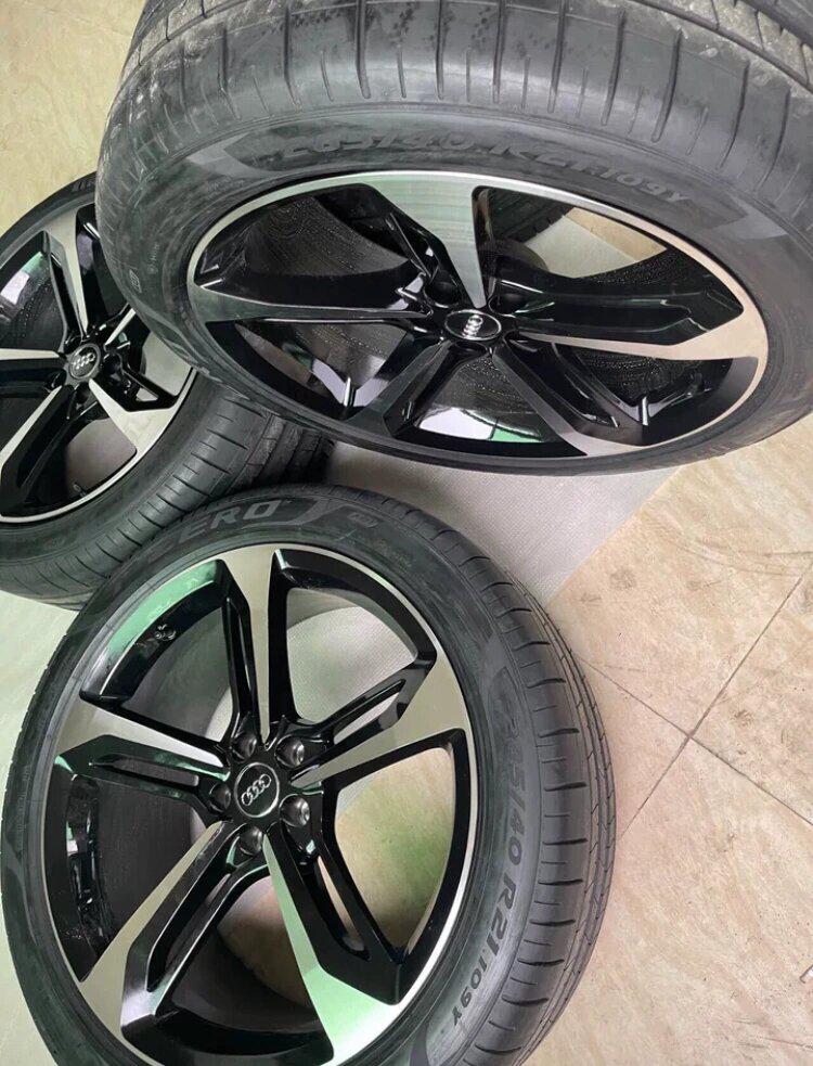 21寸奥迪q7原厂刀锋轮毂带胎一套
