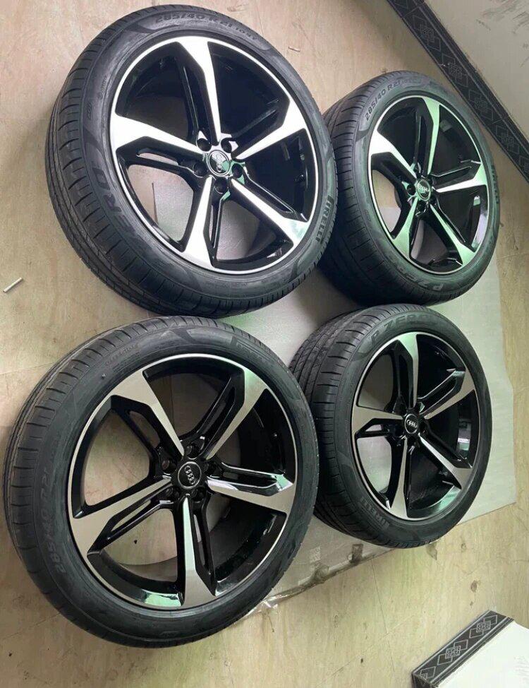 21寸奥迪q7原厂刀锋轮毂带胎一套