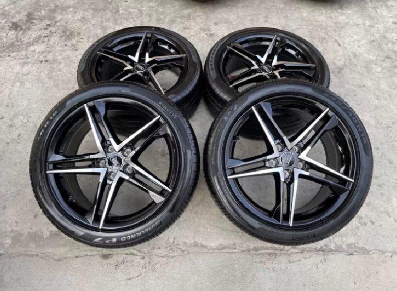 18寸奥迪s4轮毂轮胎奥迪16款轮毂带胎一套