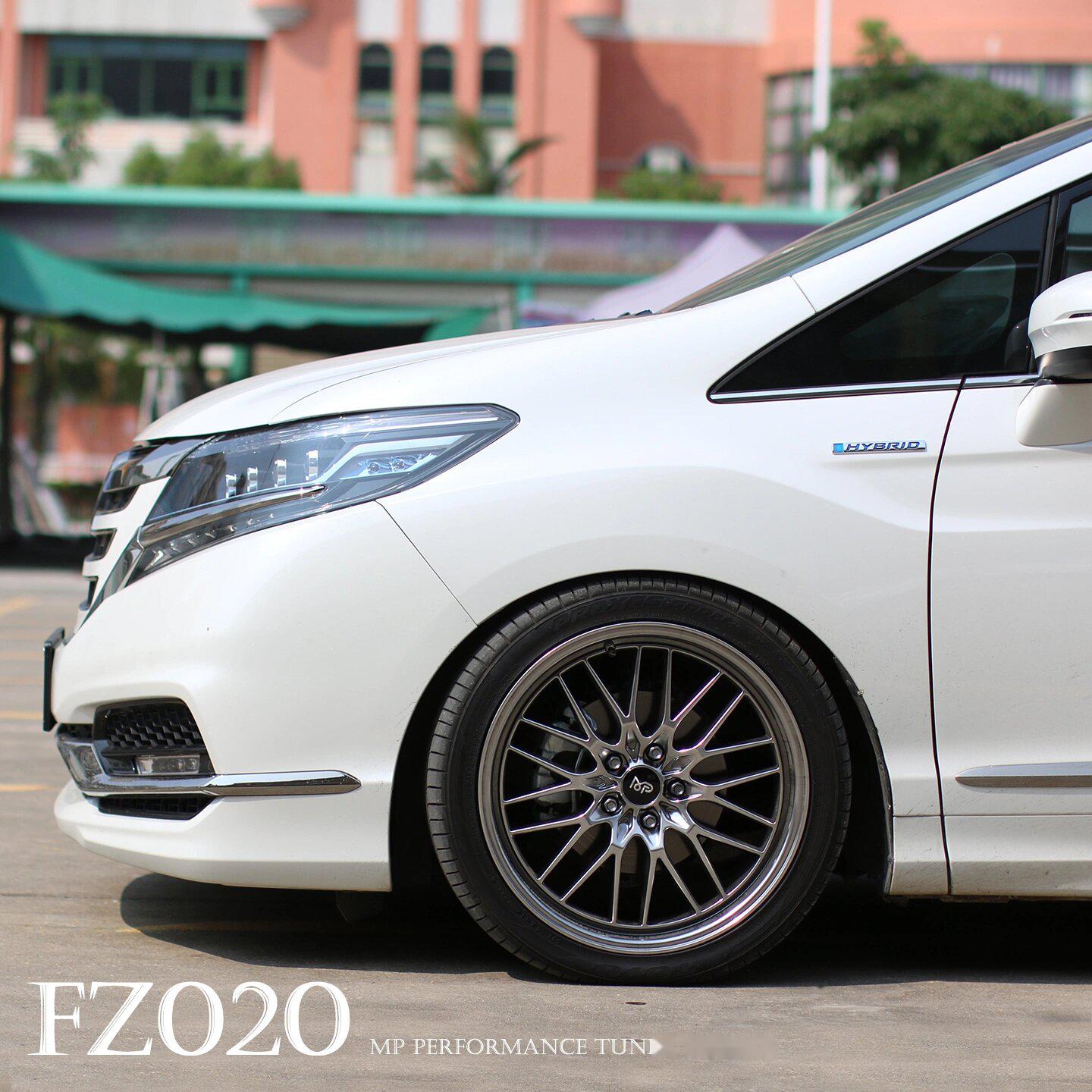 本田艾力绅改装轮毂案例 装车轮毂: mp旋压轮毂fz020 轮毂参数: 19寸8