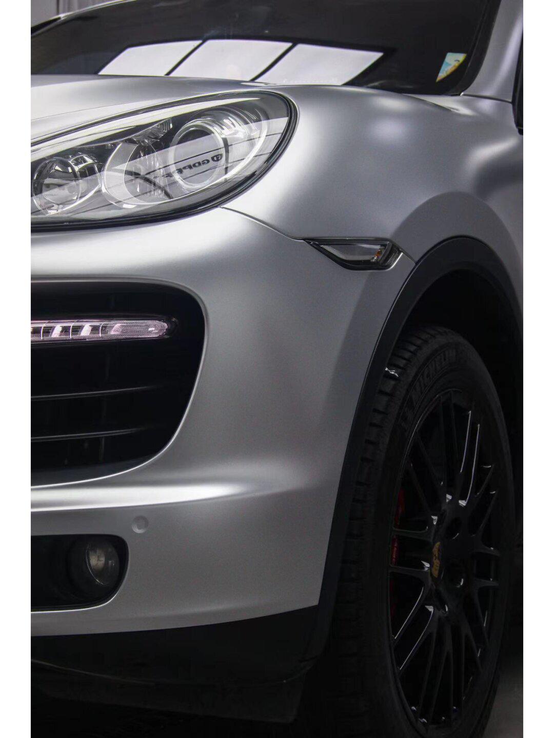 "保时捷卡宴turbo"电光金属银的魅力97