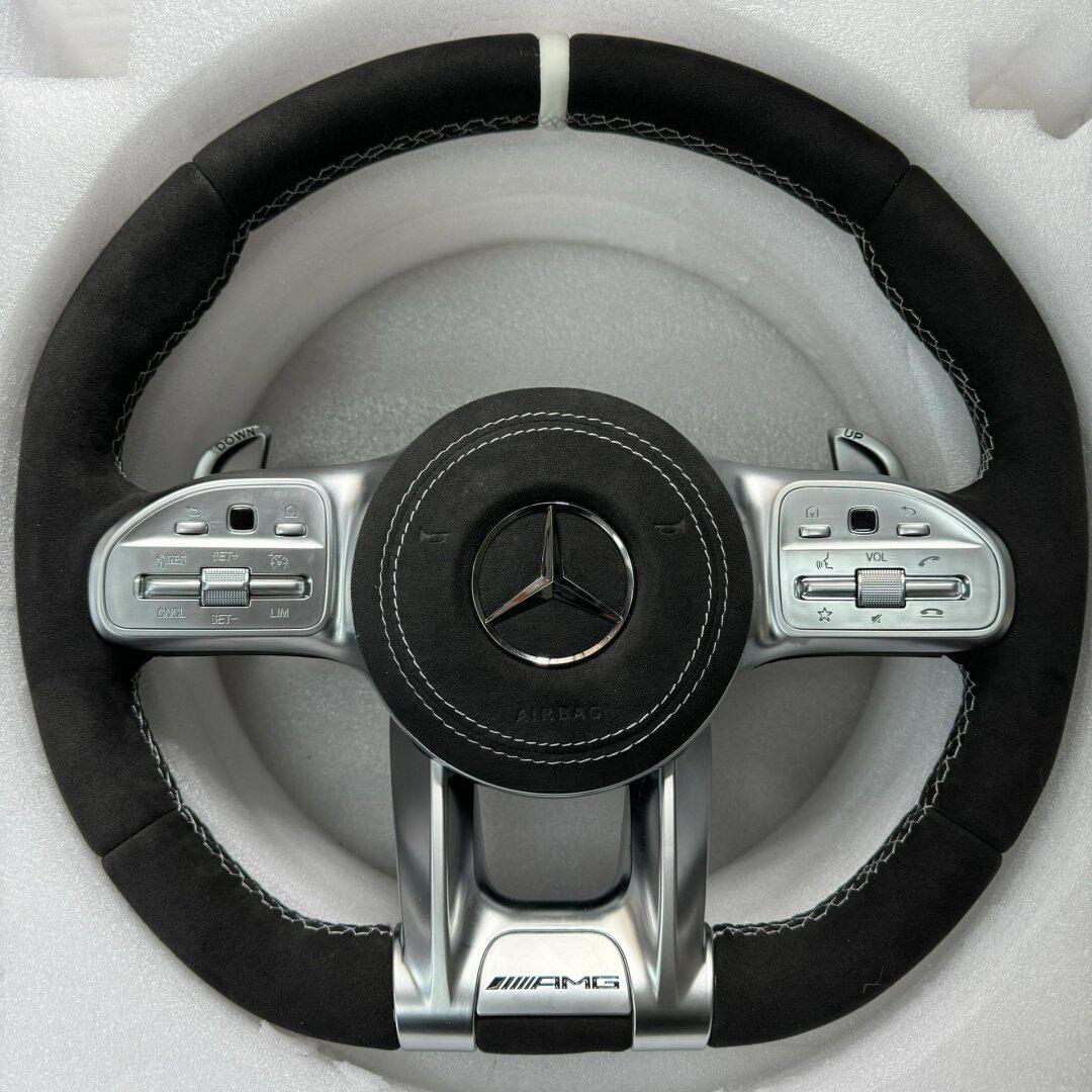 便宜出一套全新奔驰翻毛皮amg方向盘总成