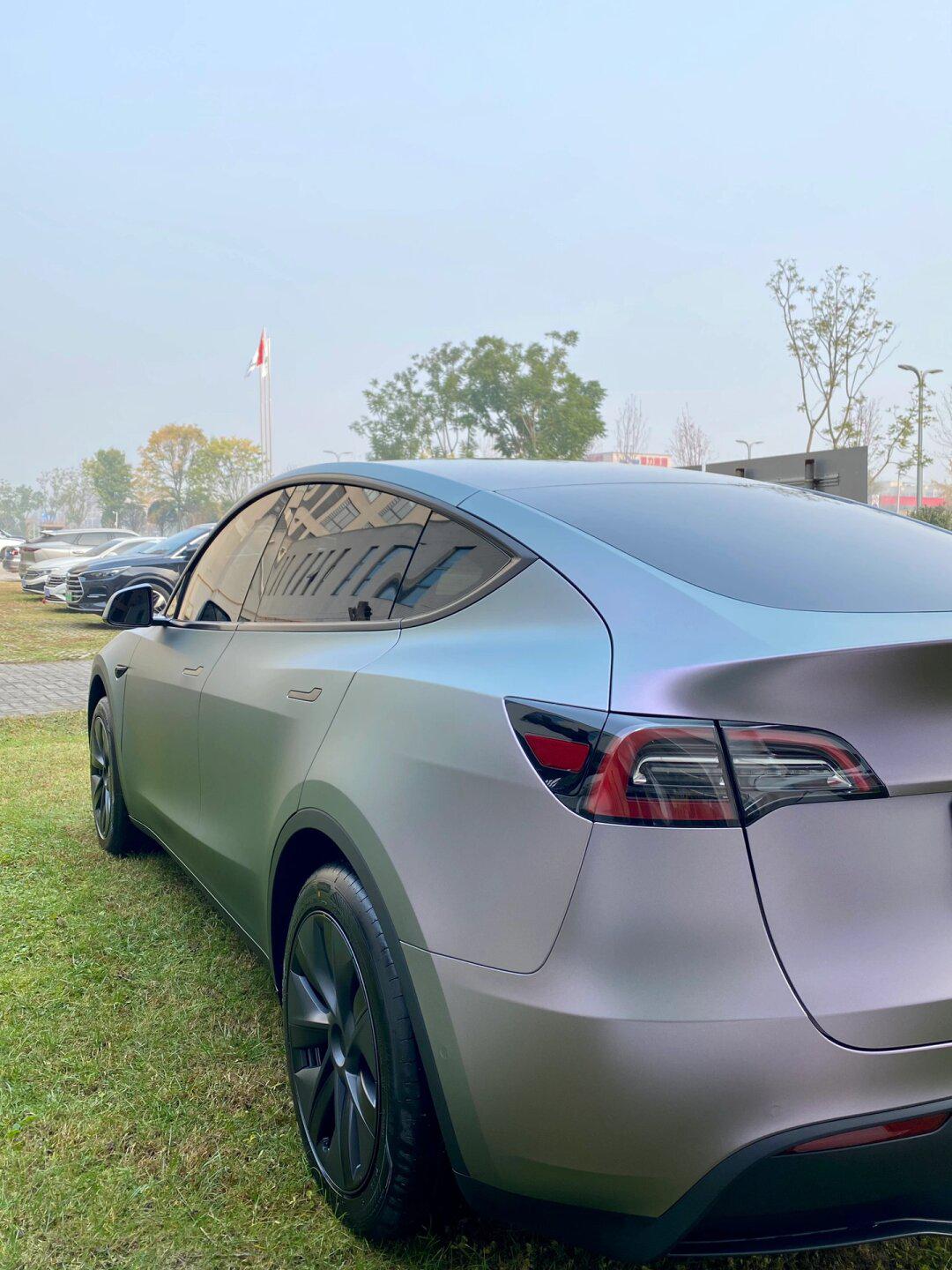 特斯拉modely7015卡普里灰紫|特斯拉改色0890