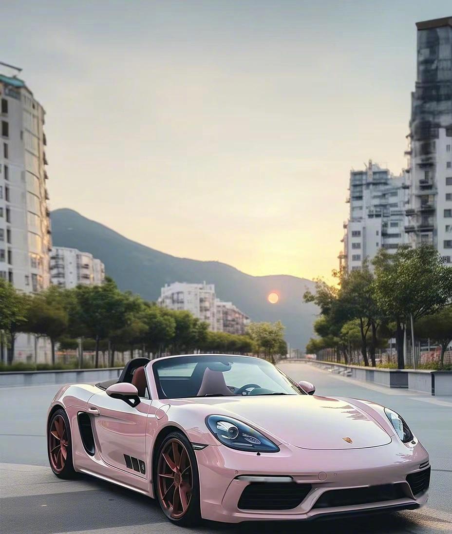 没有女生能拒绝保时捷,更别说它还是粉色的,这简直就是梦中情车好吗!