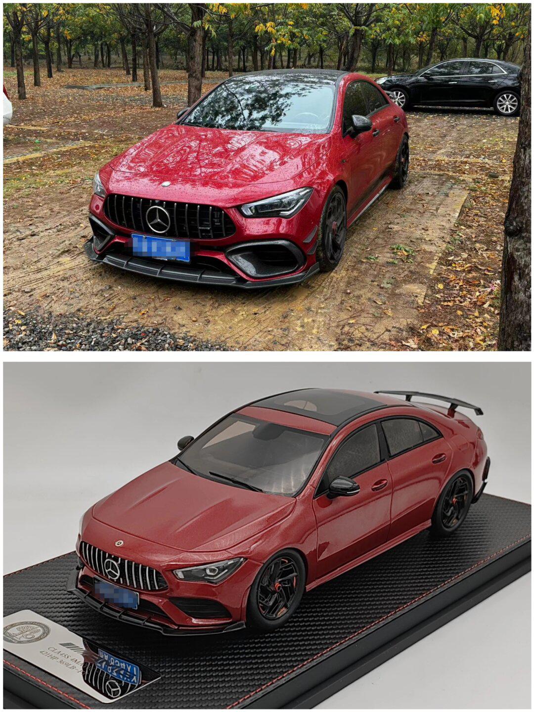 哇!定制跟自己奔驰cla45s一模一样的车模!