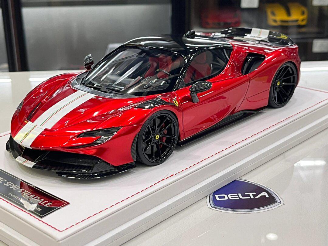 1:18 ivy 法拉利sf90 novitec 金属红