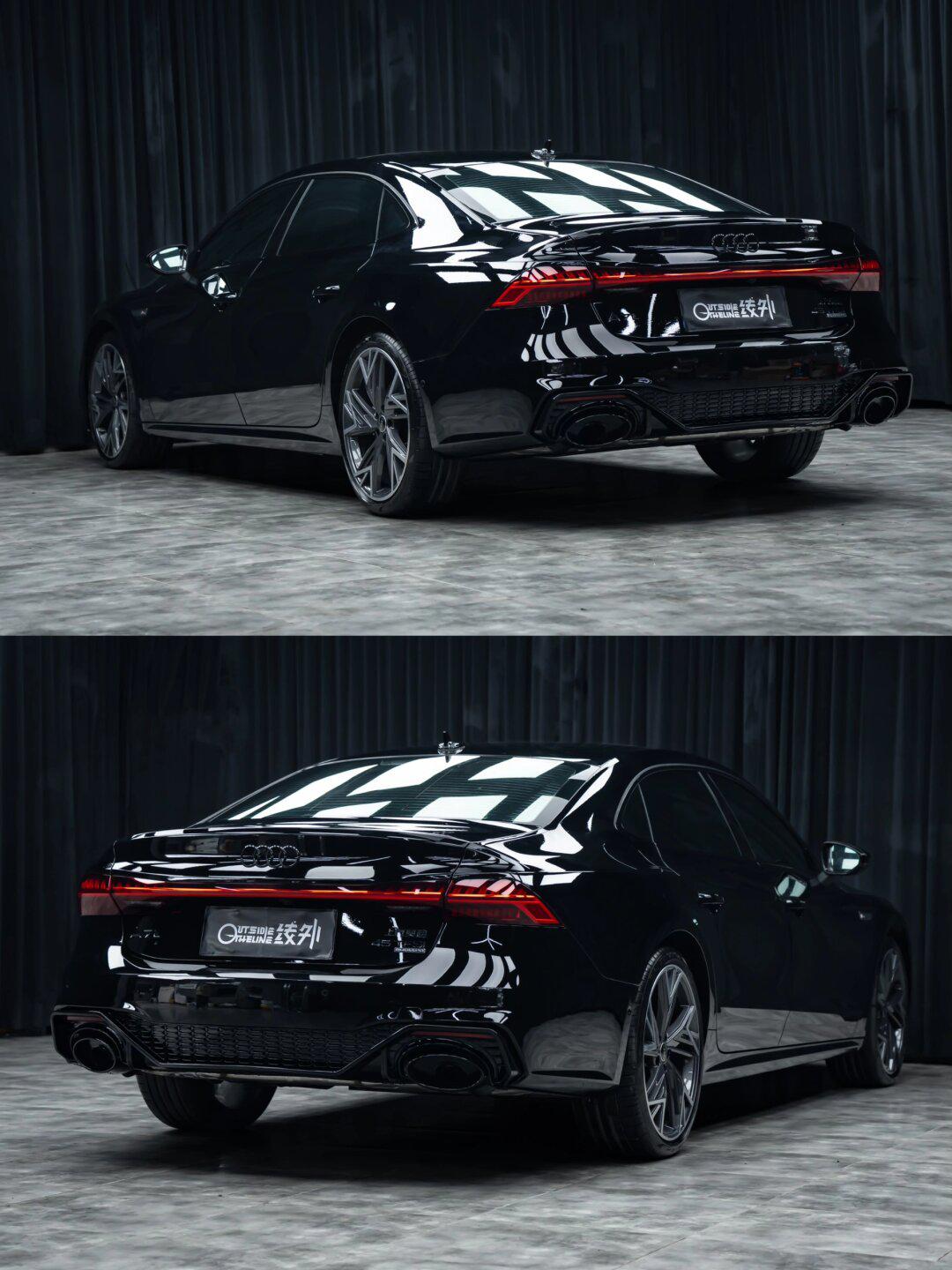 撸车日记|奥迪a7l升级rs7包围.化身黑武士