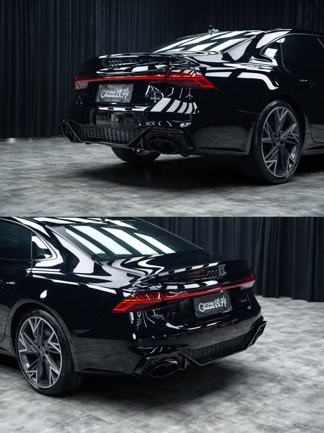 撸车日记|奥迪a7l升级rs7包围.化身黑武士