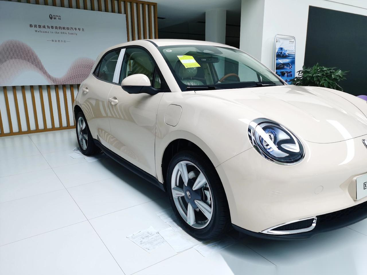 来自长城欧拉的好猫,圆圆的大眼睛,整体很可爱,内饰也很简约大气,就是