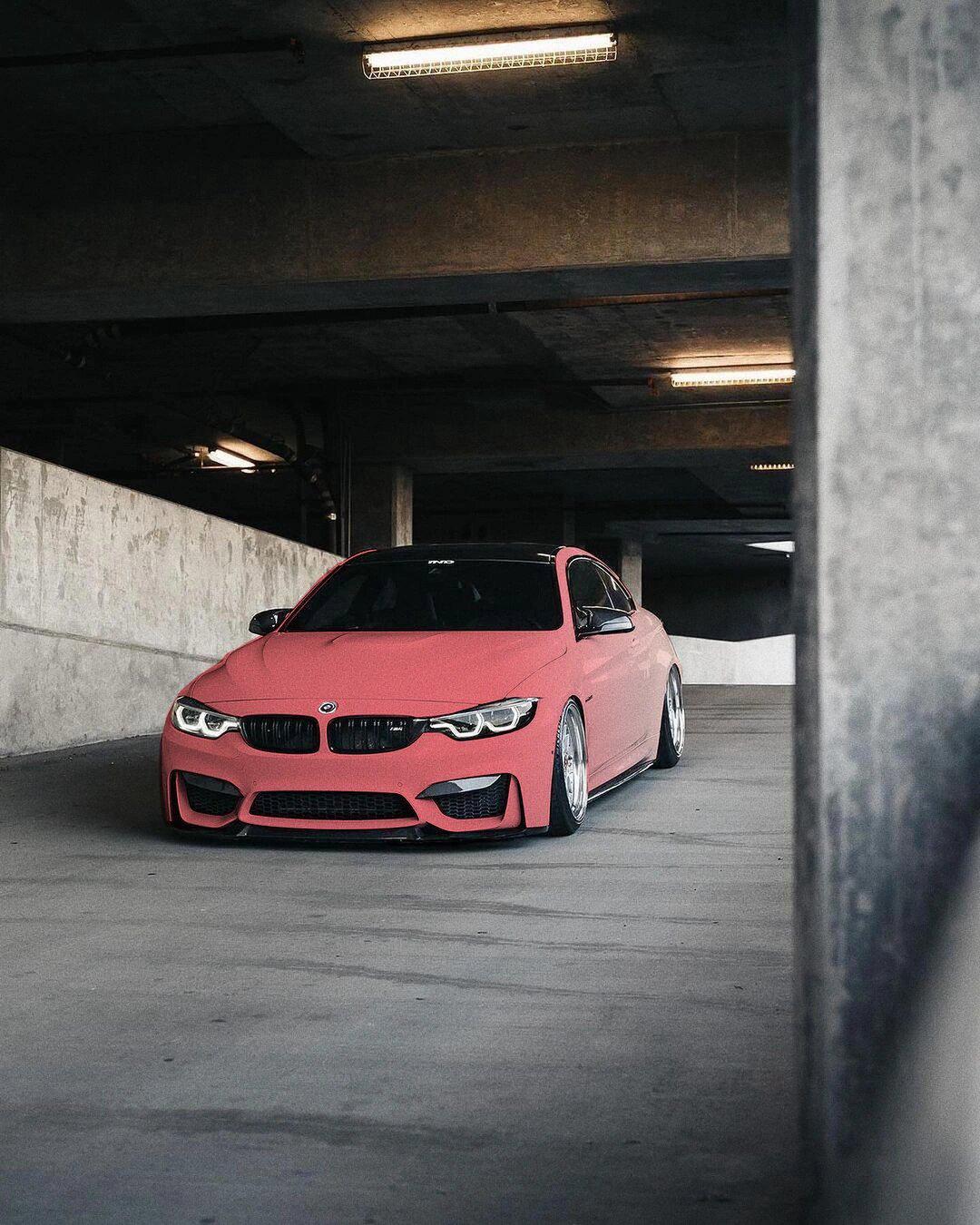 姐妹们!原来粉色渐变宝马m4这么美!