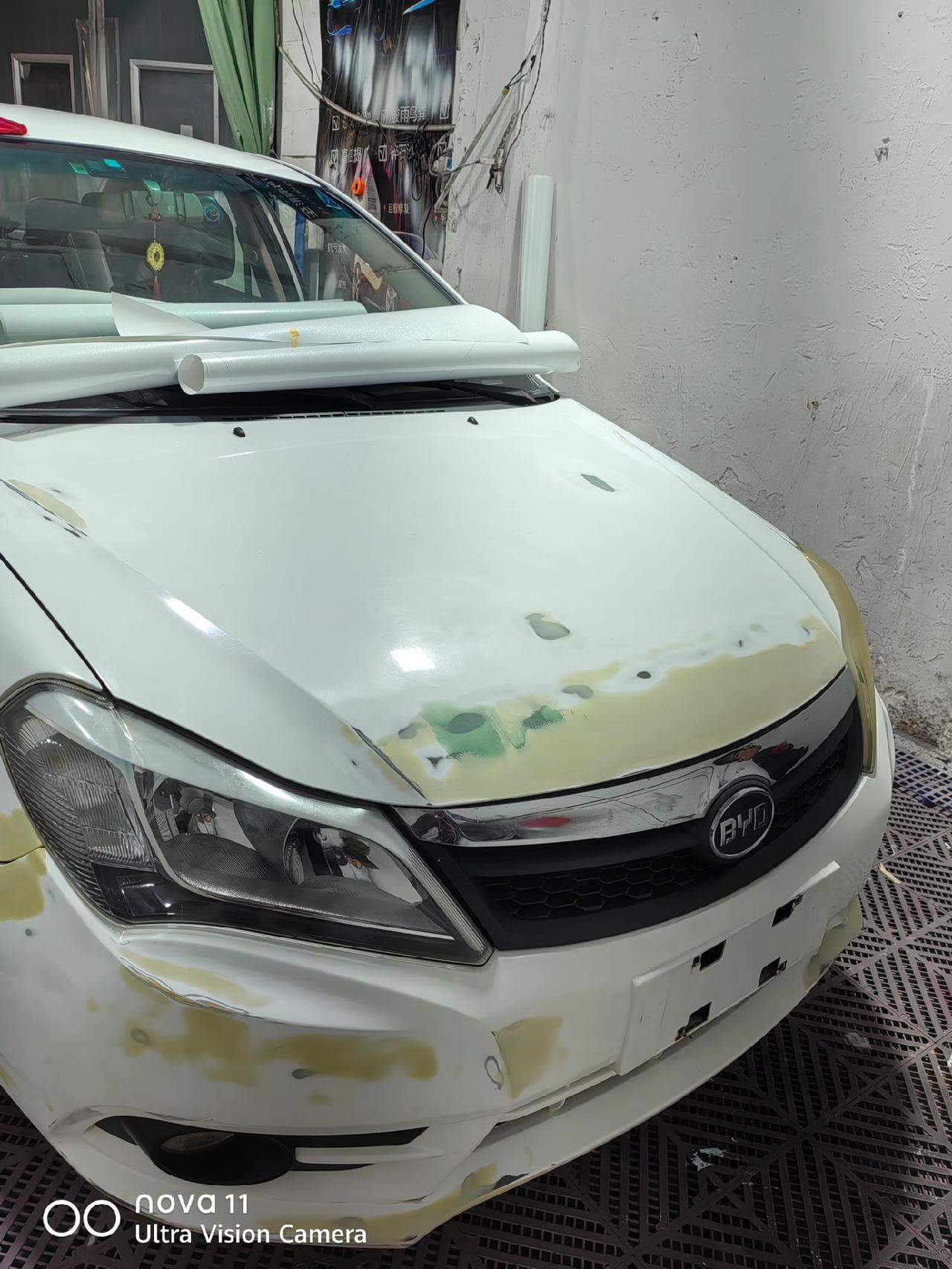 车身改色 比亚迪十珍珠白改色膜_比亚迪f0社区_易车社区