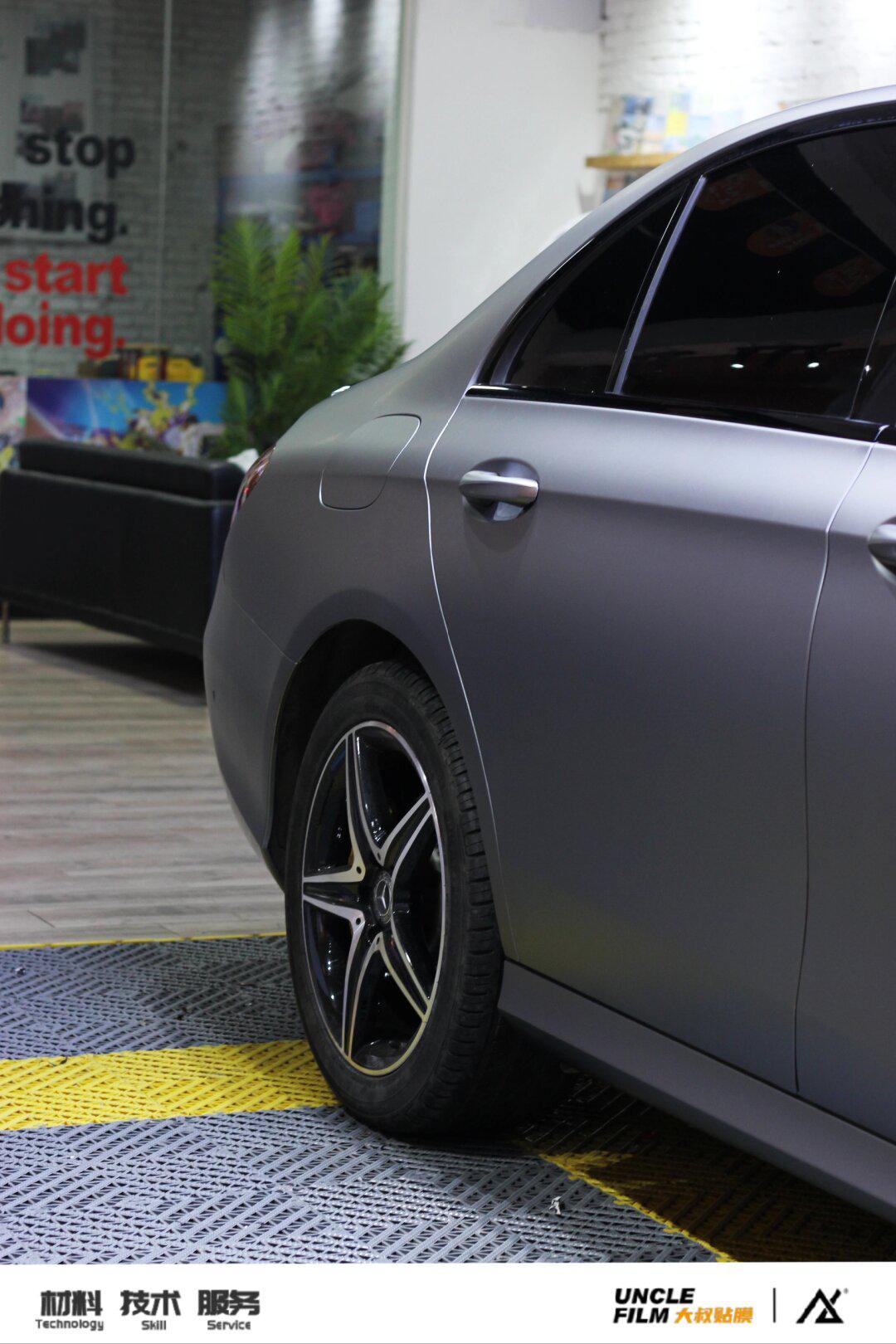 广州贴膜老店|奔驰e260改色ax山灰