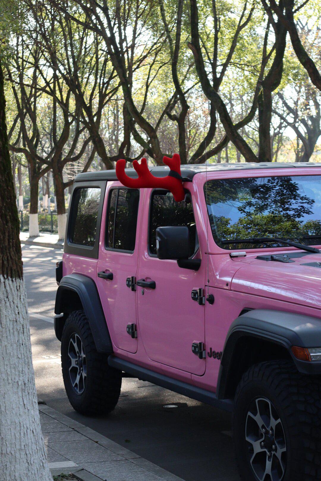 jeep吉普粉色牧马人的圣诞新皮肤🎄