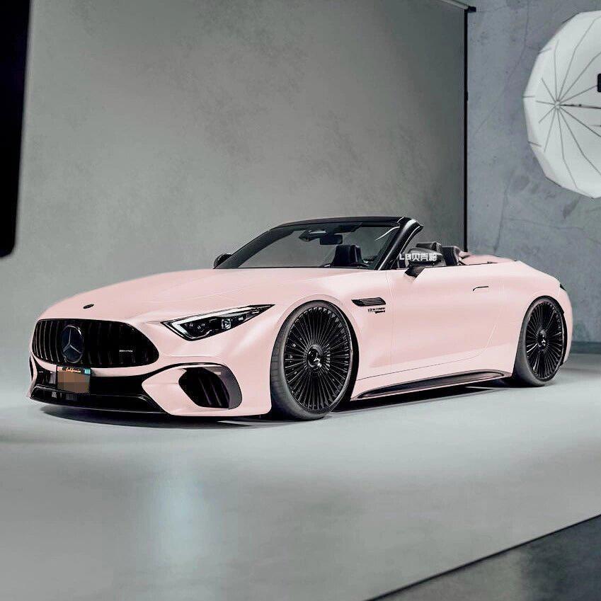 活久见,谁能想到淡粉色奔驰居然这么美!
