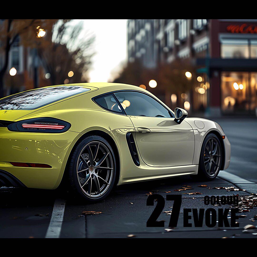 闪耀柠檬 白影定制 保时捷718 潮流渐变涂装