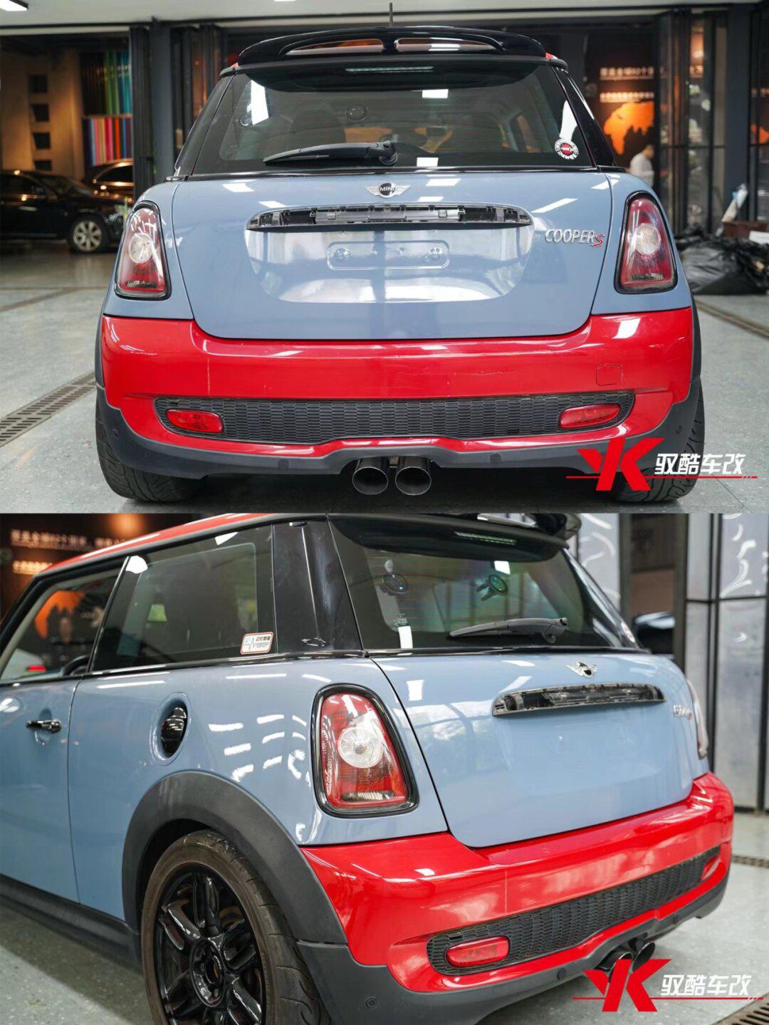 mini|水泥灰 法拉利红的配合 可爱又装酷