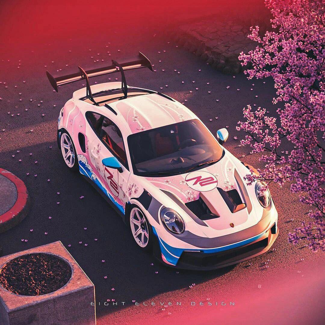 sakura porsche gt3 rs sitting beside the_保时捷911社区_易车社区