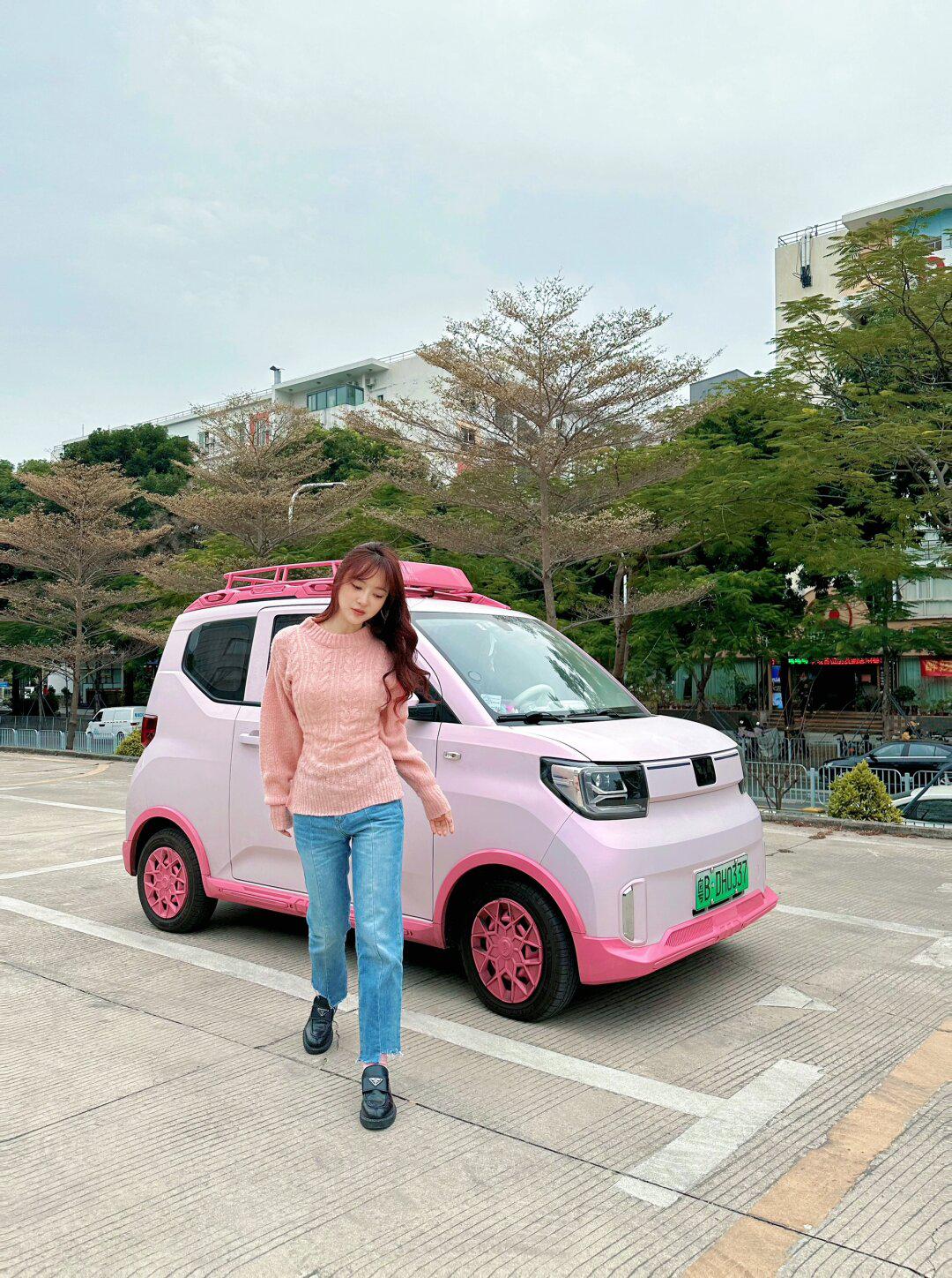 到底什么车这么粉啊94叔叔都说好靓09_五菱宏光mini ev社区_易车