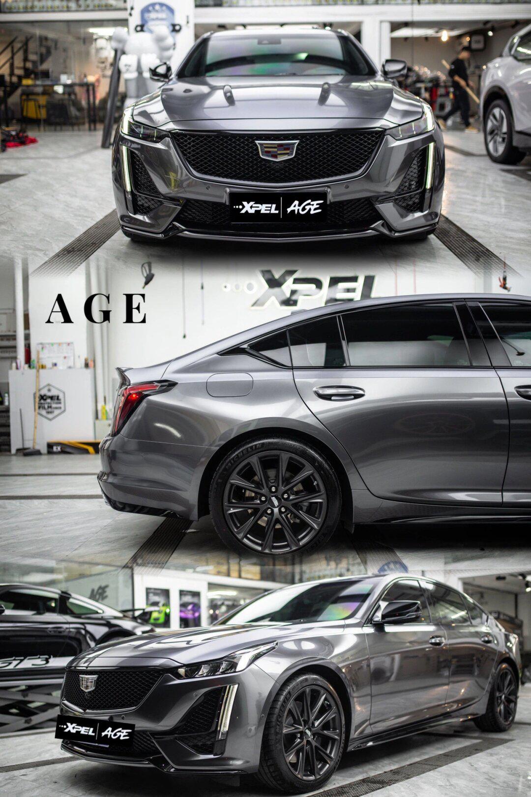 这颜值挺能打的,凯迪拉克和钨钢灰简直绝配