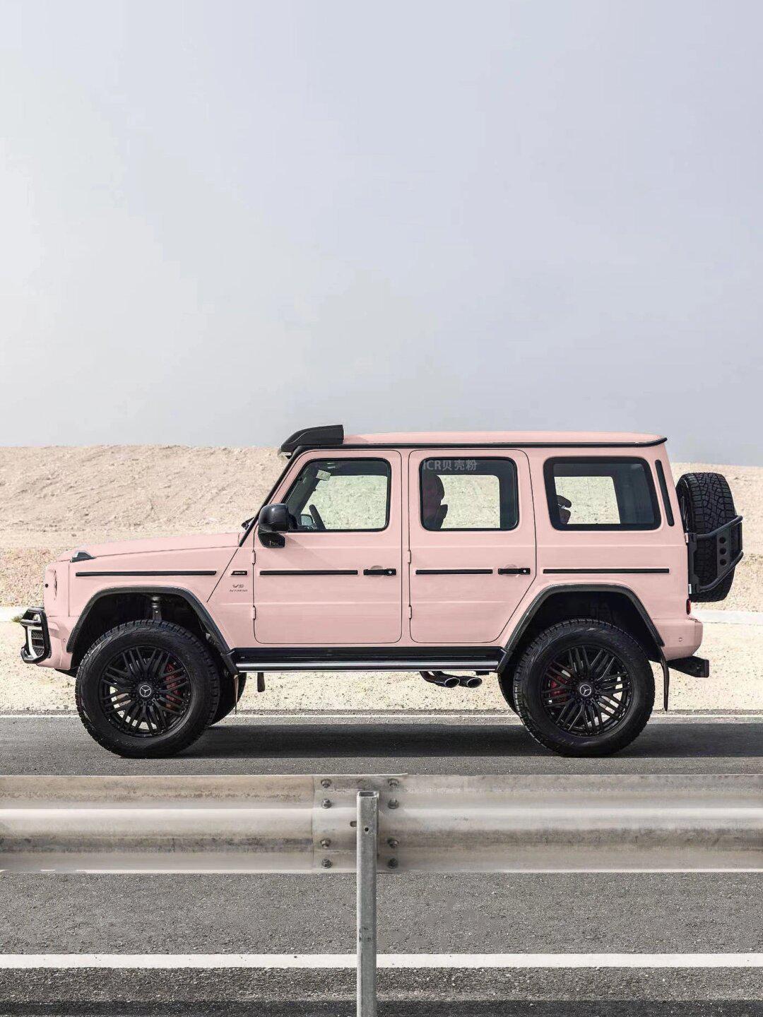 救命!当姐妹把奔驰大g改成粉色!
