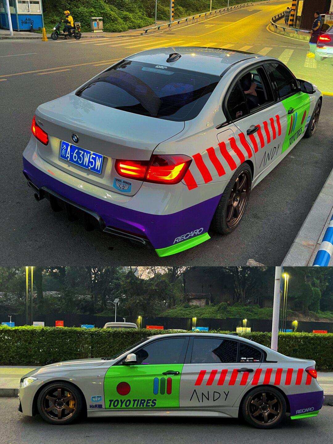 宝马三系f30个性拉花巴斯光年