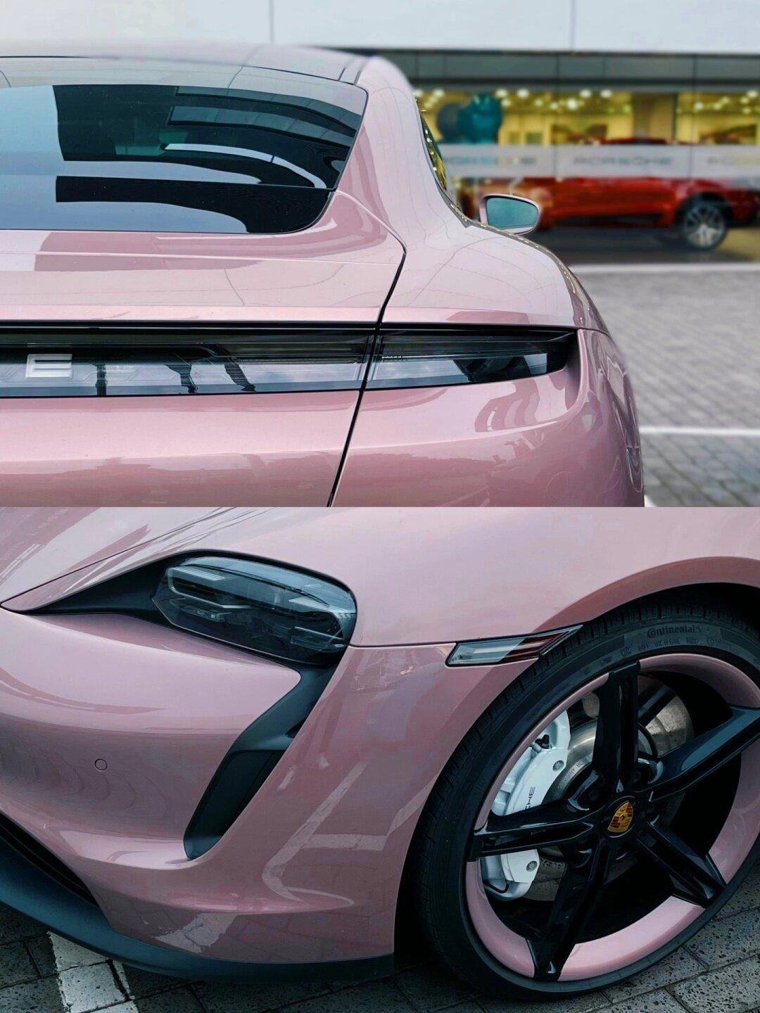 taycan冰莓粉93长在审美点上的梦中情车7515_保时捷taycan社区