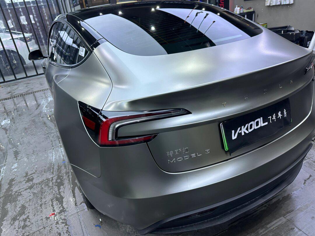 宁波汽车贴膜92新款特斯拉model3改色案例