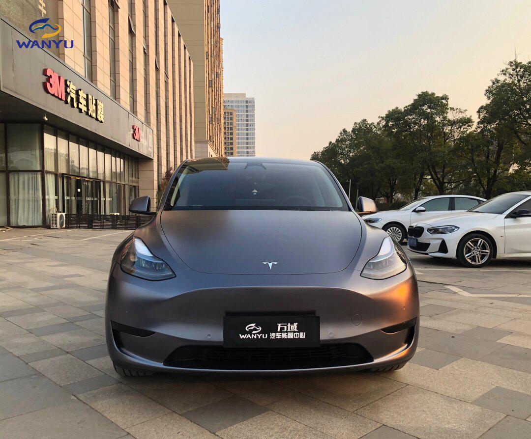 特斯拉3m | 全進口隔熱膜 電光太空灰改色膜_model 3社區_易車社區