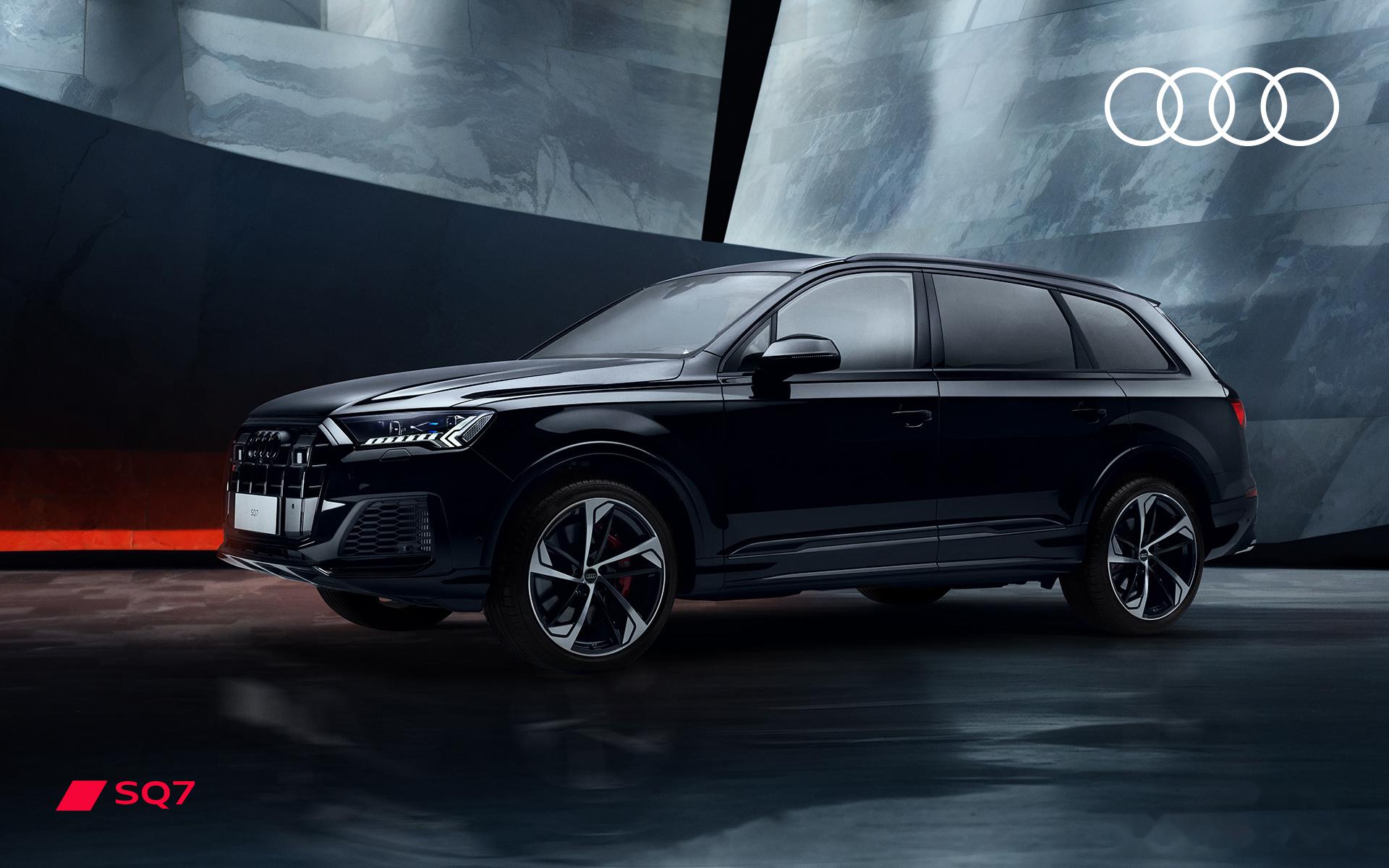 从容风度,内外兼修 锋芒之势,不怒自威 全新奥迪sq7暗夜骑士版自带