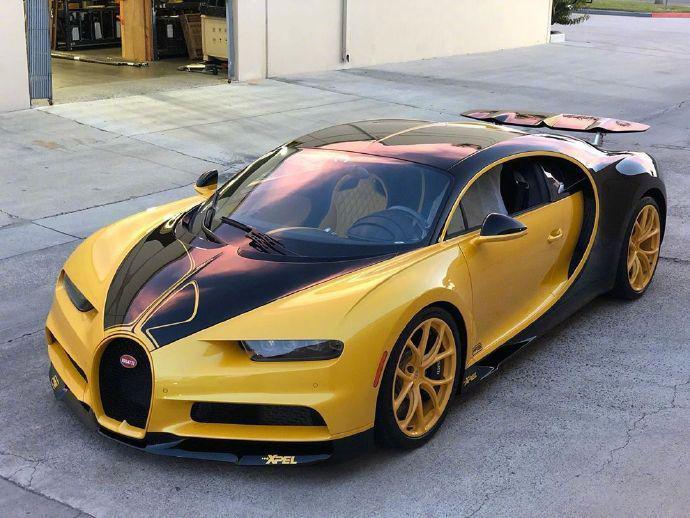 黄龙布加迪chiron,这颜色太帅了!