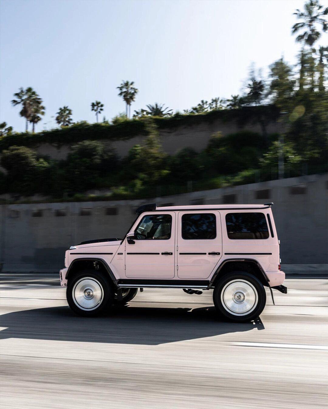 淡粉色大g真的不要太帅了!又帅又温柔_奔驰g级社区_易车社区