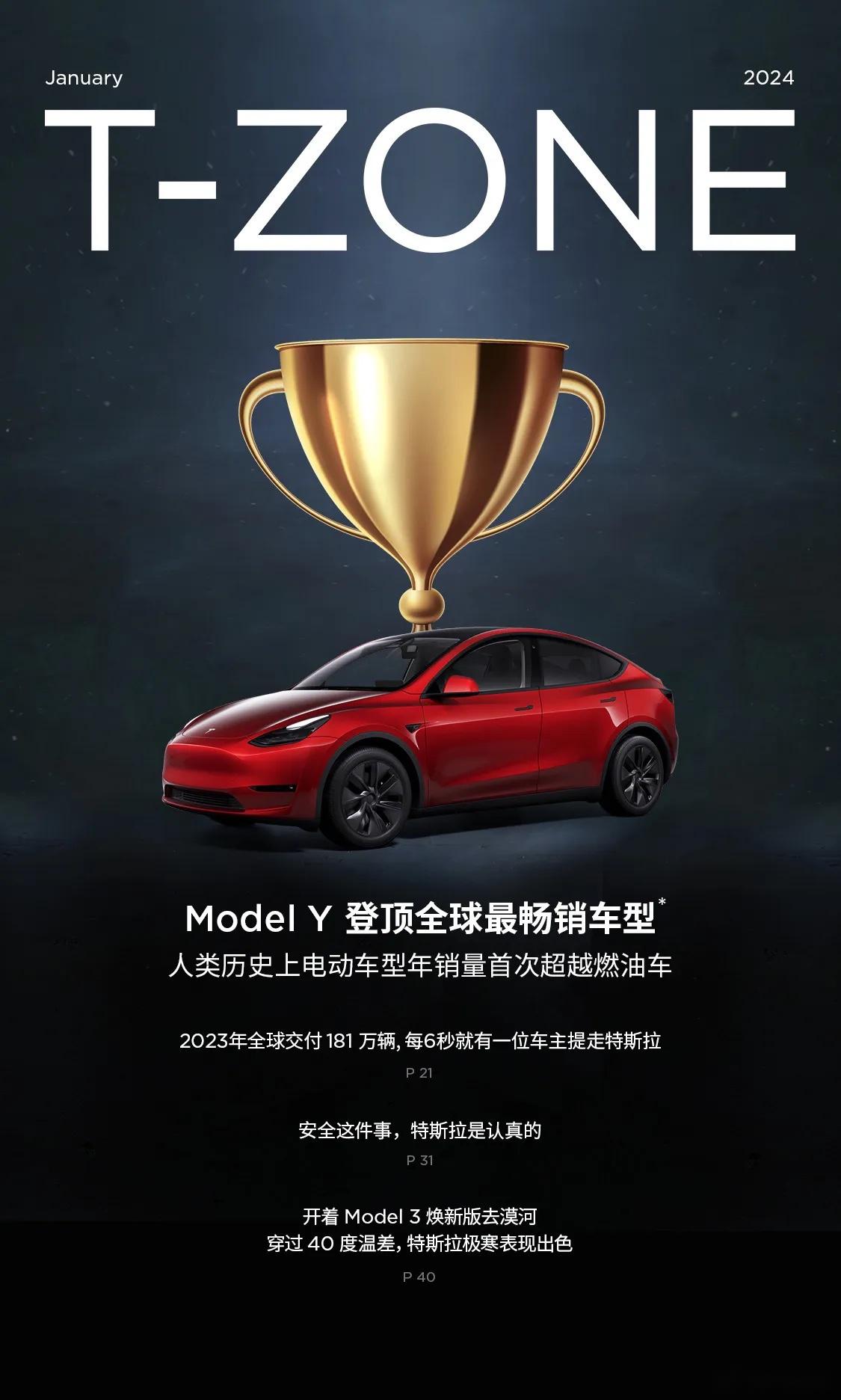 特斯拉modely年销量出圈这也是人类历史上首次电动车年销量超过燃油车
