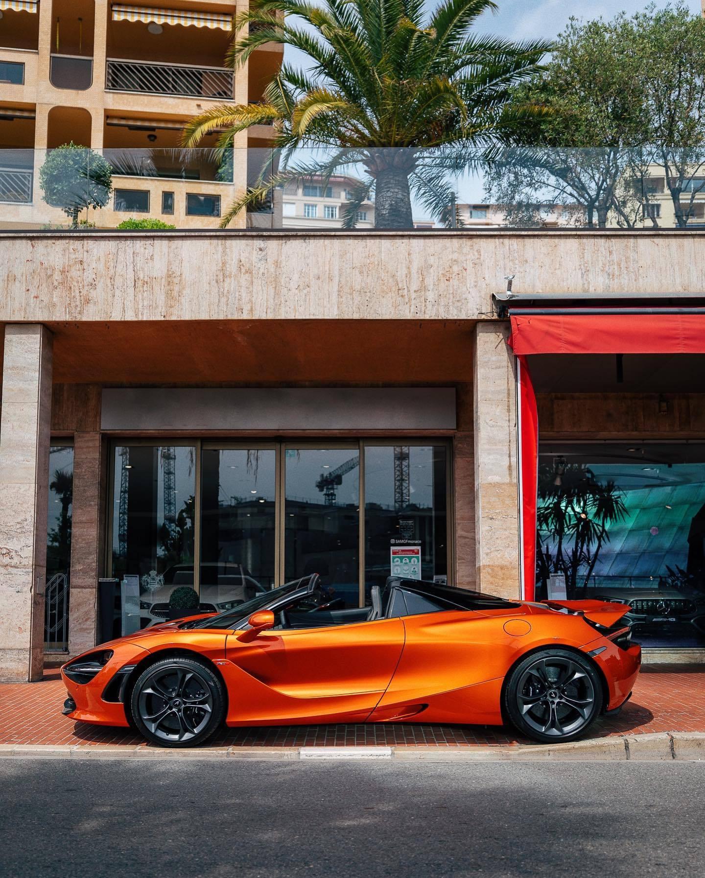 迈凯伦 720s spider "azores orange"配色 迈凯伦#汽车