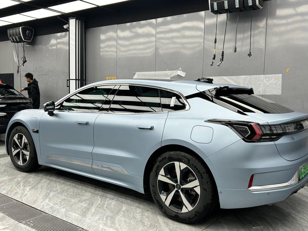 好久不见的极氪001电光蓝 哑光车衣案例