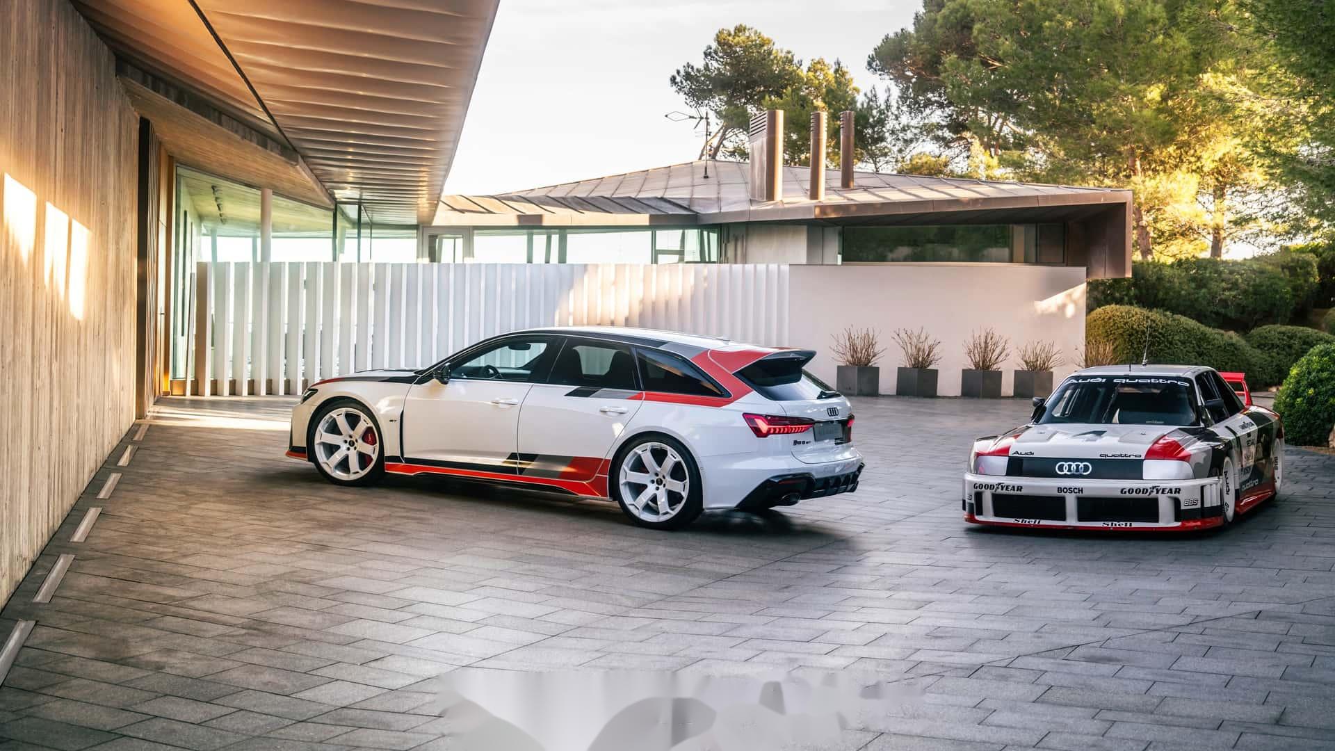 奥迪rs 6 avant gt 我看到这车的时候觉得它很奇怪,因为这涂装,这轮毂