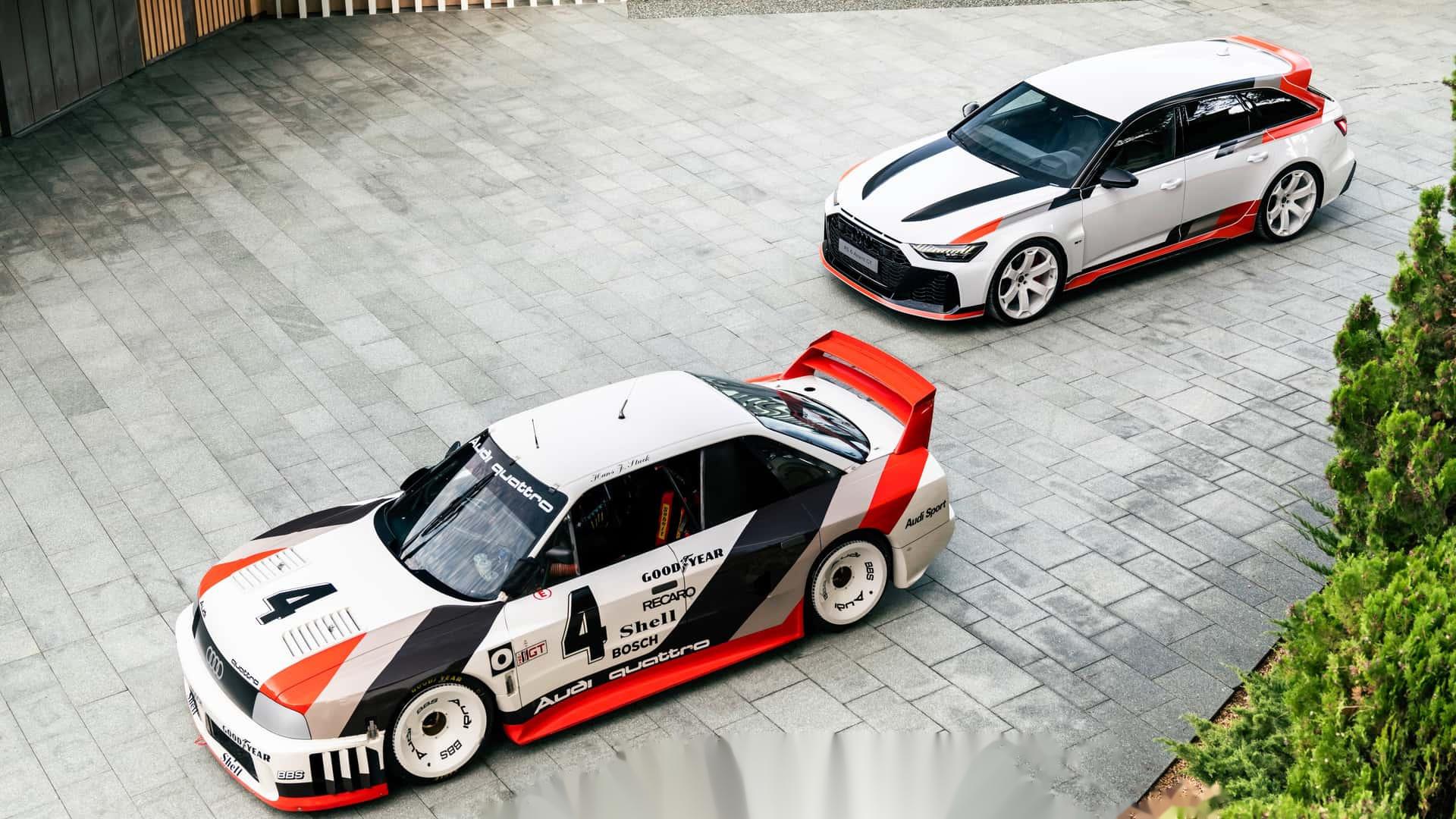 奥迪rs 6 avant gt 我看到这车的时候觉得它很奇怪,因为这涂装,这轮毂