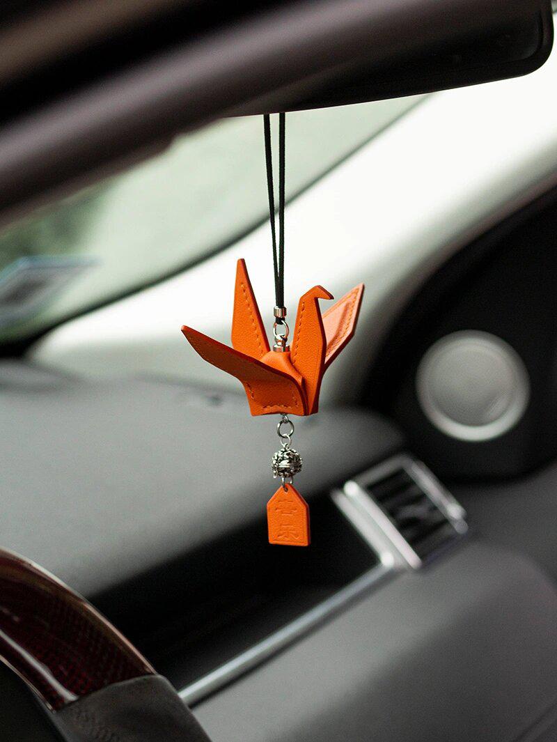 真皮千纸鹤挂件,好运随行92_好运社区_易车社区