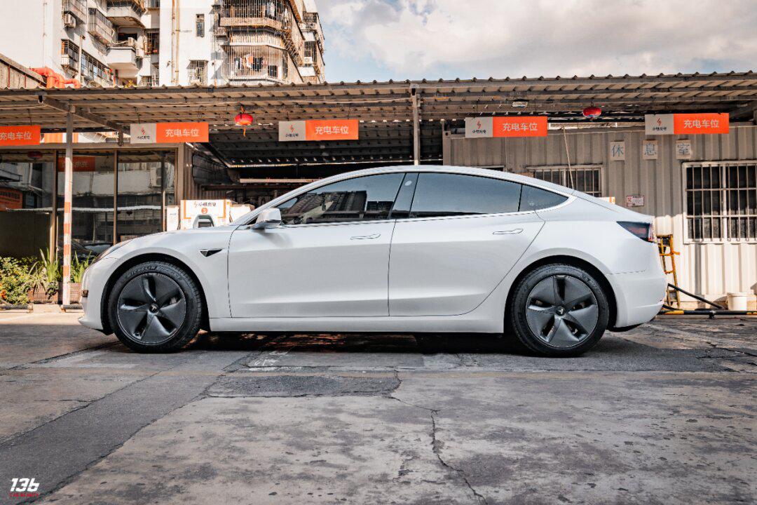 特斯拉model3改色案例--浮光系列金属白色_model 3社区_易车社区
