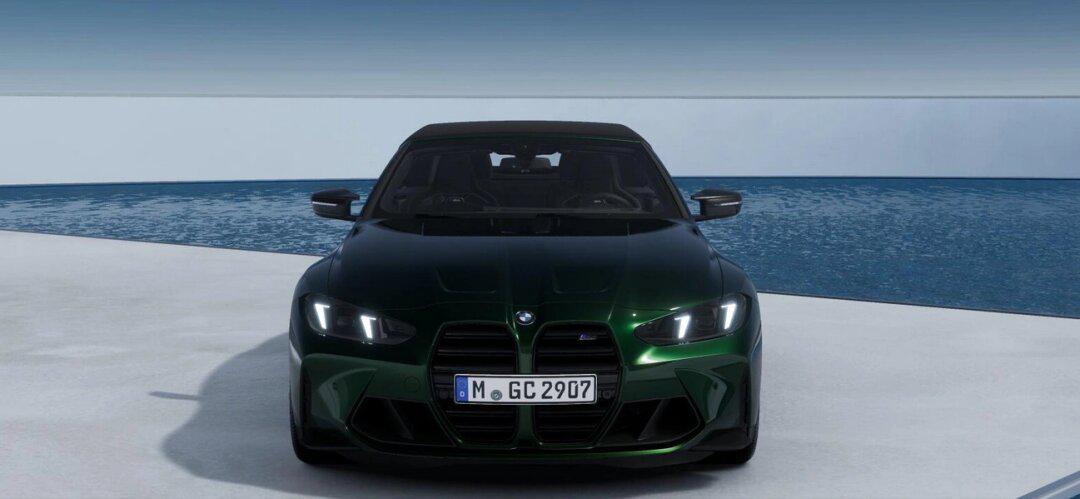 bmw宝马m4敞篷 曼岛绿/卡拉米橙黑 选装真皮内饰15600,前19后20寸8