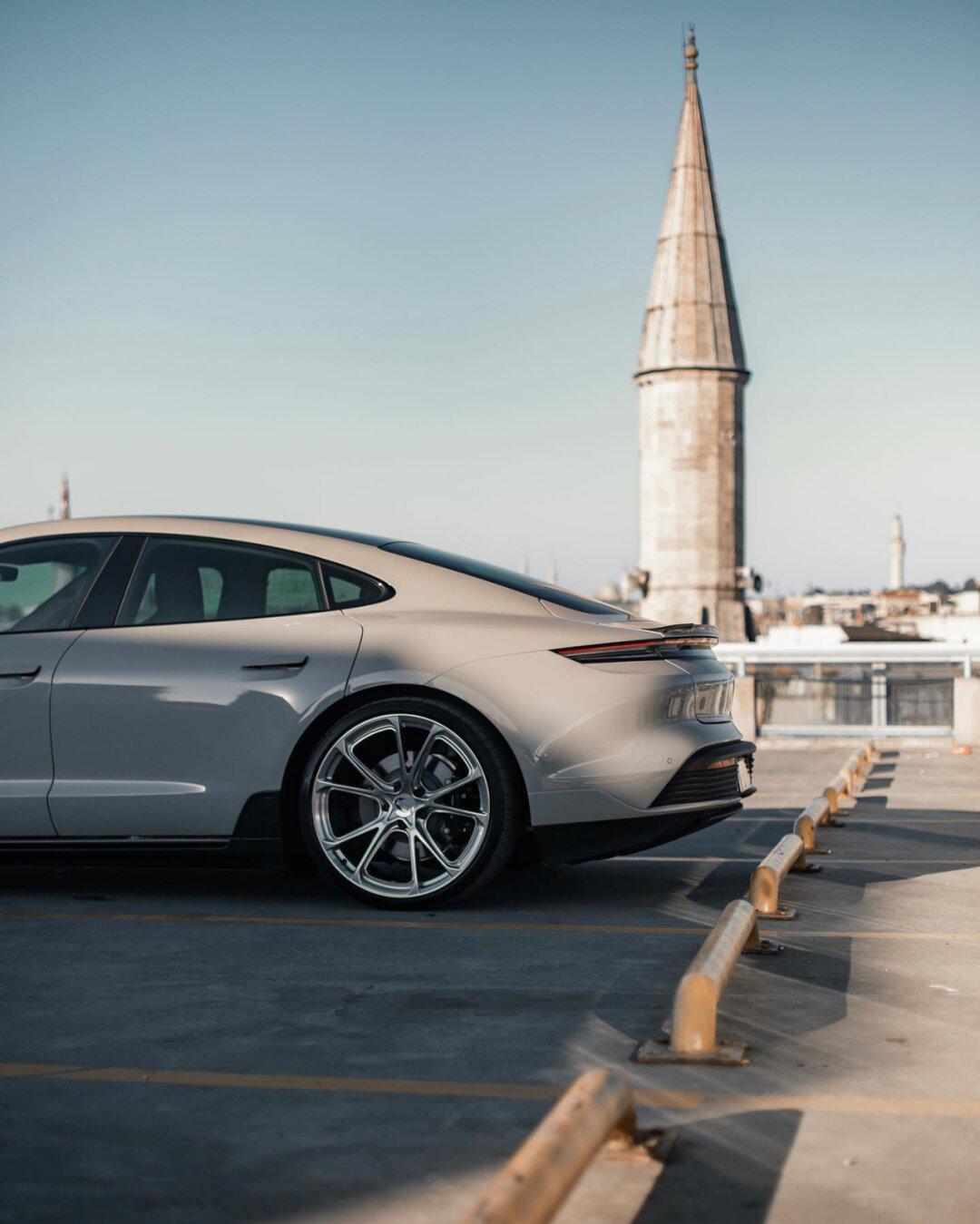 适用于保时捷taycan改装泰赫雅特小包围techart碳纤维前唇后唇尾翼