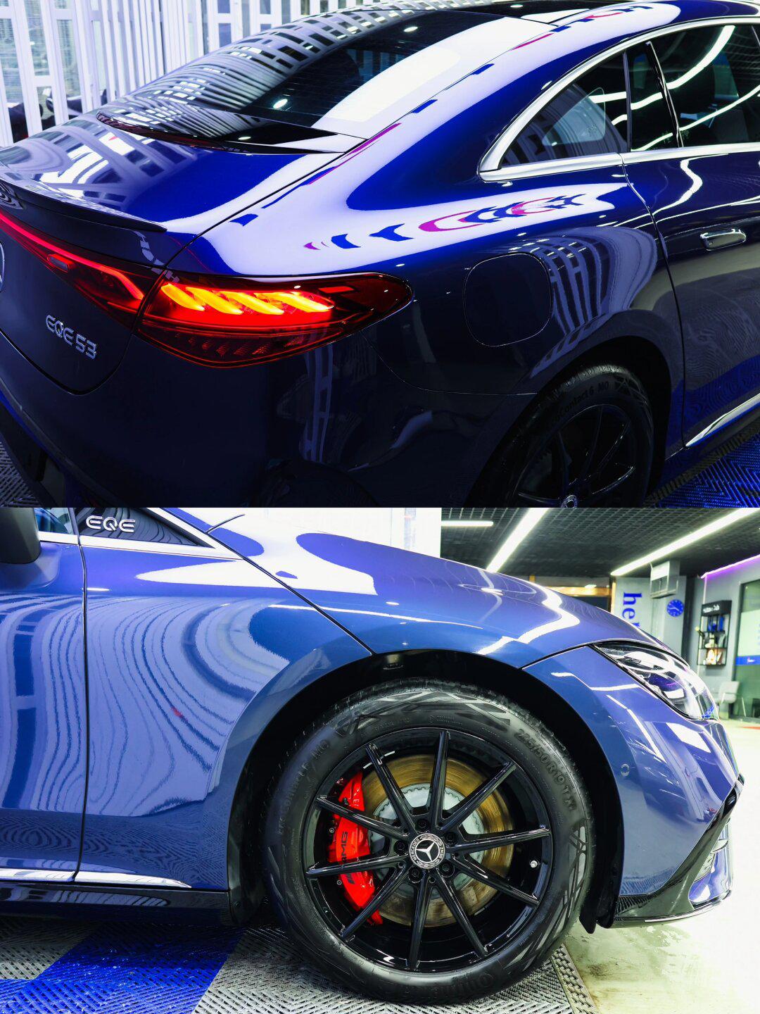 奔驰eqe贴膜隐形车衣,饰条黑化77卡钳改色_奔驰eqe社区_易车社区