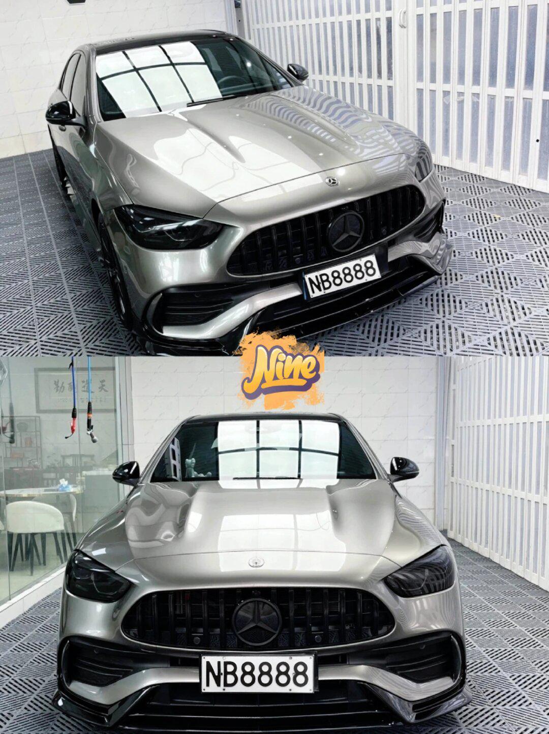 奔驰c260l这样改装贴膜小姐姐争着坐你车